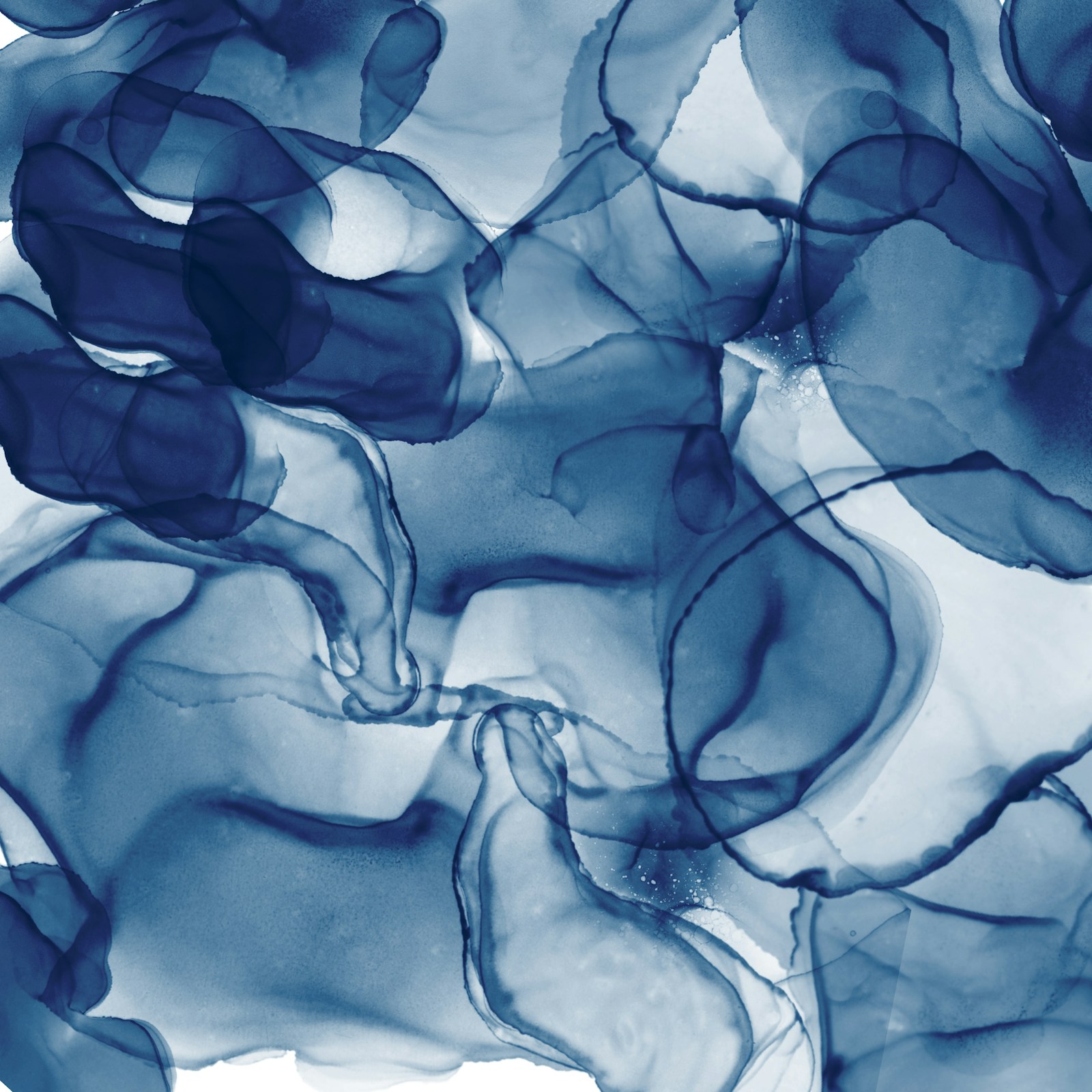 Texture abstraite d’encre bleue