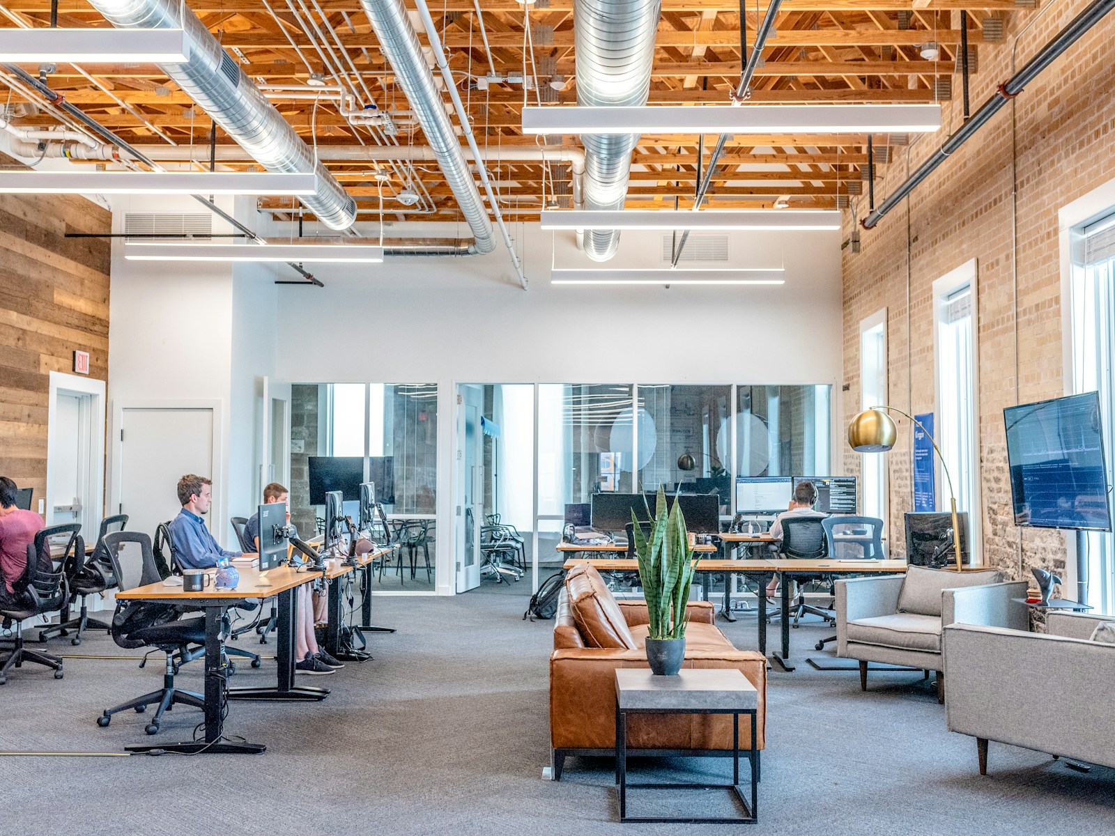 Équipe dans un studio collaboratif pour le projet Link
